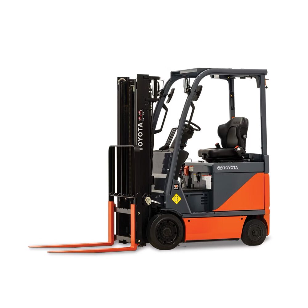 Carretilla elevadora eléctrica de 4 ruedas con operador sentado